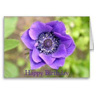 beautiful purple flower birthday card