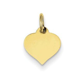 10K Heart Disc Charm Jewelry