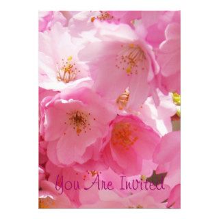 Beautiful Pink Spring Blossoms Personalized Invite