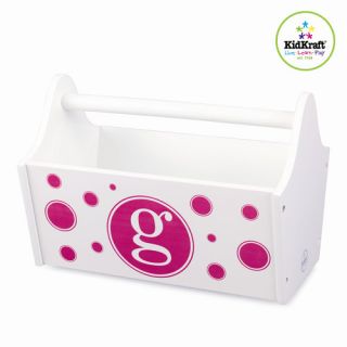 Personalized Toy Box Caddy in Petal Pink