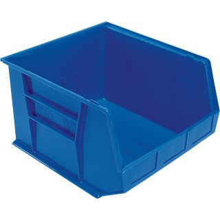 Quantum Storage Heavy Duty Stacking Bins — 18in. x 16 1/2in. x 11in. Size, Carton of 3  Ultra Stack   Hang Bins