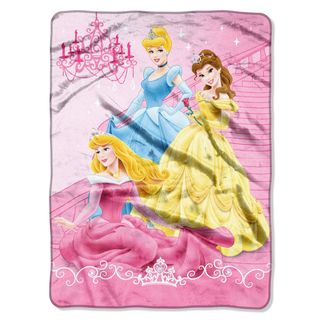 Northwest Company Princess Royal Charms Plush Raschel Throw Blanket Pink Size Twin