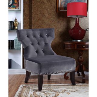 Waterloo Grey Tufted Accent Chair