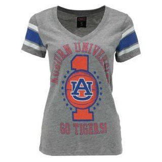 Auburn Tigers NCAA Womens Basketball Vneck Stripe T Shirt  Sports Fan T Shirts  Sports & Outdoors
