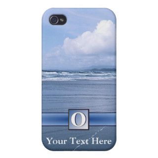 O – Monogram – Spectacular Ocean Waves and Beach iPhone 4/4S Cases