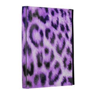 Leopard Print Fur Chic Texture Pattern purple iPad Folio Case