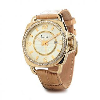 Freelook Lancer Unisex Champagne  Light Brown Leather Watch