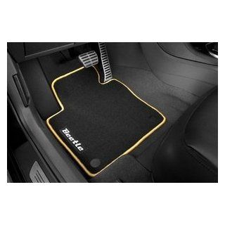 OEM VW New Beetle All Carpet Floor Mats 5C1 061 370 A LJS Black & Yellow Automotive
