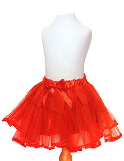 red tutu and satin hair bow by candy bows