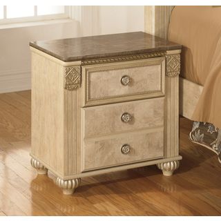 Signature Design By Ashley Signature Designs By Ashley Saveaha Light Beige 2 drawer Nightstand Beige Size 2 drawer