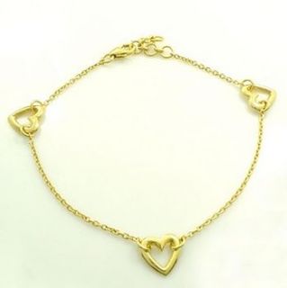 18ct gold vermiel heart bracelet by amara amara