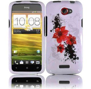 Red Lily Design Hard Case Cover for AT&T HTC One X Cell Phones & Accessories