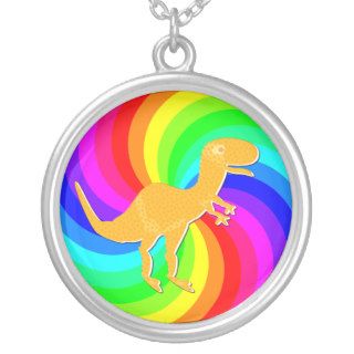 Rainbow Dinosaur Orange T Rex Jewelry