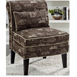 Hailey Brown/ Vanilla Parisian Slipper Chair