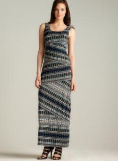 Max Studio Asymmetric Seam Printed Jersey Dress Max Studio Casual Dresses