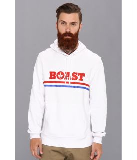 Boast Fleece Hooded Sweatshirt Mens Sweatshirt (White)