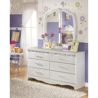 Ashley Furniture Industries Signature Designs By Ashley Zarollina Silver Youth Dresser White Size 6 drawer