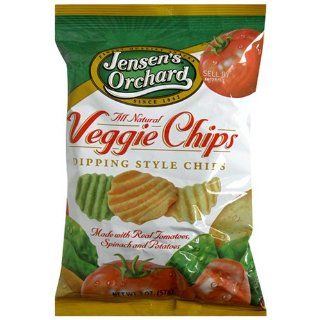 Jensen's Orchard Veggie Chips, Dipping Style Chips, 2 Ounce Bag (Pack of 24)  Potato Chips  Grocery & Gourmet Food