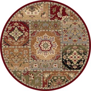 Infinity Collection Beige Area Rug (53 Round)