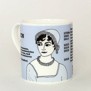 jane austen mug by bookish england