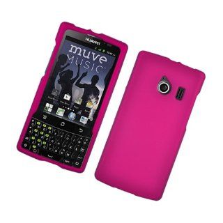 HUAWEI M660 Rubber COVER Hot Pink 04 Cell Phones & Accessories