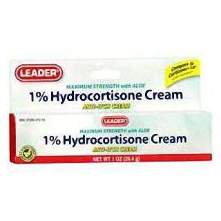 Leader Hydrocortisone with Aloe Cream 1%, 1 OZ   Compare to Cortisone 10 Health & Personal Care