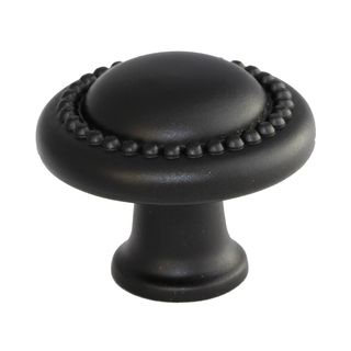Gliderite 1.25 inch Matte Black Round Beaded Cabinet Knobs (pack Of 10)