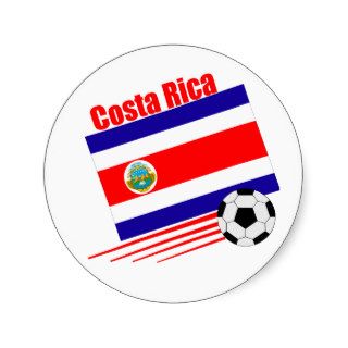 Costa Rica Soccer Team Round Sticker