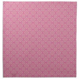 Fleur De Lis Pattern in Pink Printed Napkin