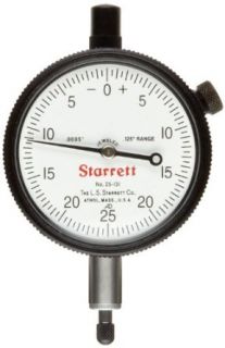Starrett Dial Indicator, Inch, 0.375" Stem Diameter
