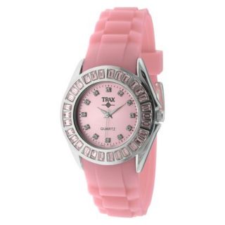 Womens Trax Rox Crystal Pink Dial 35mm Watch  