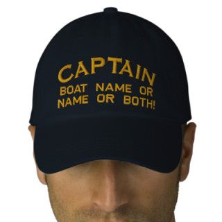 Captain Your Boat Name Your Name or Both Baseball Cap