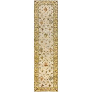 Hand Knotted Ziegler Beige Gold Vegetable Dyes Wool Rug 10202 (26 X 16)