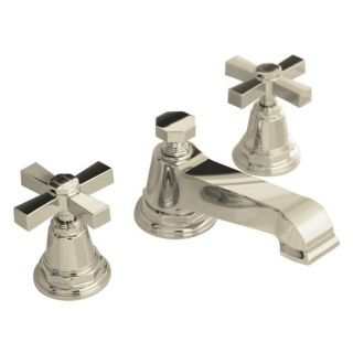 Kohler K 13132 3a sn Vibrant Polished Nickel Pinstripe Pure Widespread Lavatory Faucet With Cross Handles