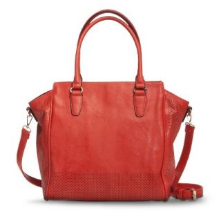 Moda Luxe Semi Perforated Tote Handbag with Removable Crossbody Strap   Bright