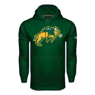 North Dakota State Under Armour Dark Green Performance Sweats Team Hood 'Charging Bison'  Sports Fan Sweatshirts  Sports & Outdoors