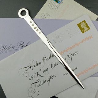 solid silver letter opener by hersey silversmiths