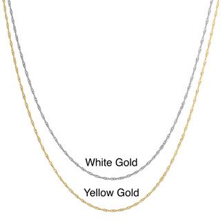 Fremada 10k White Gold 18 inch Singapore Chain Fremada Gold Necklaces