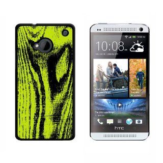 Wood Grain Green   Snap On Hard Protective Case for HTC One 1   Black Cell Phones & Accessories