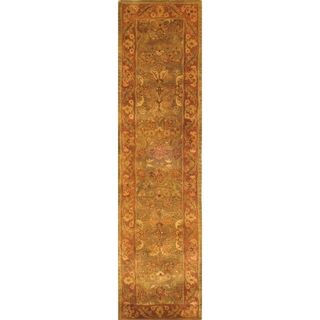 Safavieh Handmade Golden Jaipur Green/ Rust Wool Rug (23 X 22)