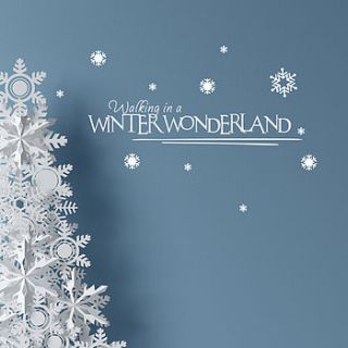 'walking in a winter wonderland' wall sticker by snuggledust studios