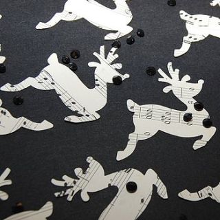 vintage music score reindeer table confetti by love those prints