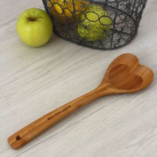 heart shaped wooden spoon by heart & parcel
