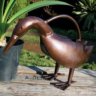hand crafted metal duckling watering can by garden gear