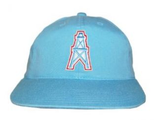 NFL Retro Houston Oilers Cotton Snapback Hat Cap   Light Blue  Sports Fan Baseball Caps  Clothing
