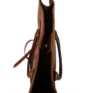 classic leather tote by ismad london