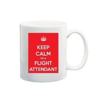 Keep Calm I'm A Flight Attendant Coffee Mug Great Office Novelty Kitchen & Dining