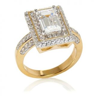 2.82ct Absolute™ Emerald Cut Double Frame Pavé Ring