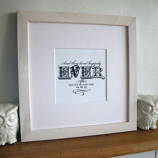 forever in love personalised art print by letterfest