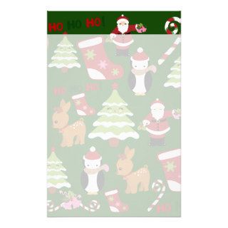 Cute Christmas Collage Design with Santa Personalized Stationery